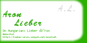 aron lieber business card